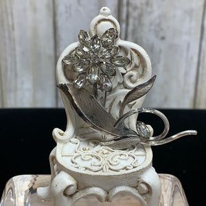 Vintage Sterling Silver flower brooch Star Art 925